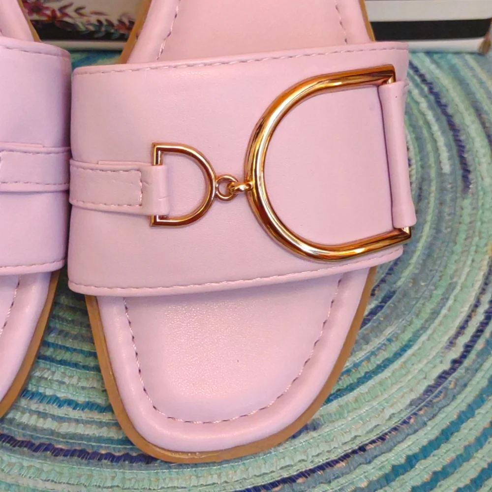 NWOT SZ 9 Purple  Womens Slide Sandals By Anna - Picture 7 of 7